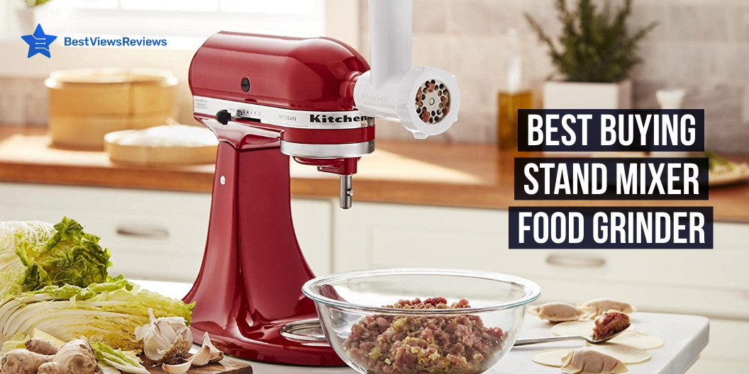 Stand mixer food grinder