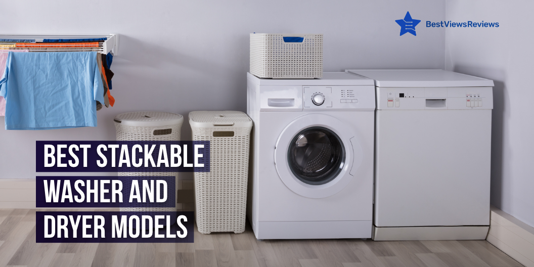 Compact stackable washers and dryers